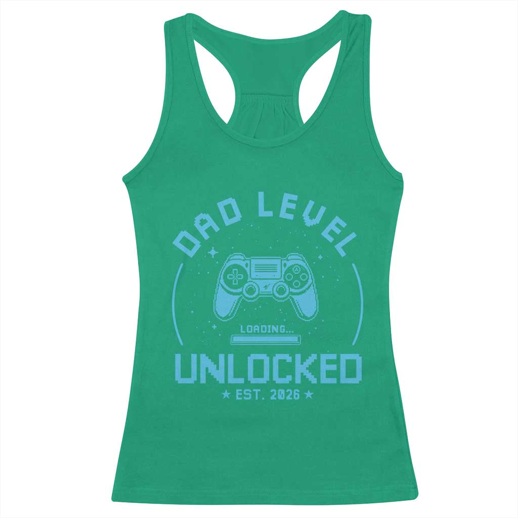 Promoted to Dad 2026 Racerback Tank Top New Dad Gifts for First Time Daddy Fathers Day TS10 Irish Green Print Your Wear