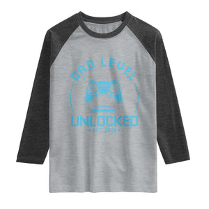 Promoted to Dad 2026 Raglan Shirt New Dad Gifts for First Time Daddy Fathers Day TS10 Heather Gray Heather Charcoal Print Your Wear