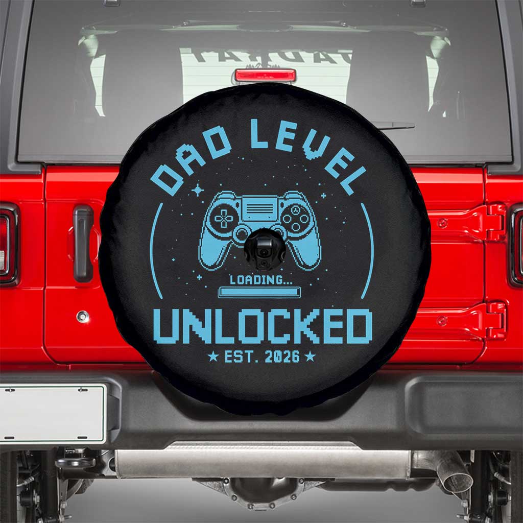 Promoted to Dad 2026 Spare Tire Cover New Dad Gifts for First Time Daddy Fathers Day TS10 Black Print Your Wear
