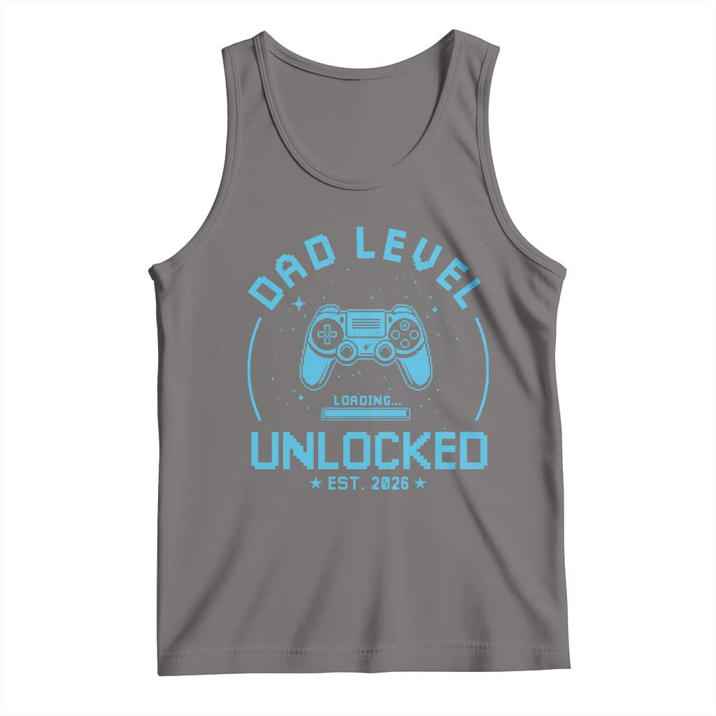 Promoted to Dad 2026 Tank Top New Dad Gifts for First Time Daddy Fathers Day TS10 Deep Heather Print Your Wear