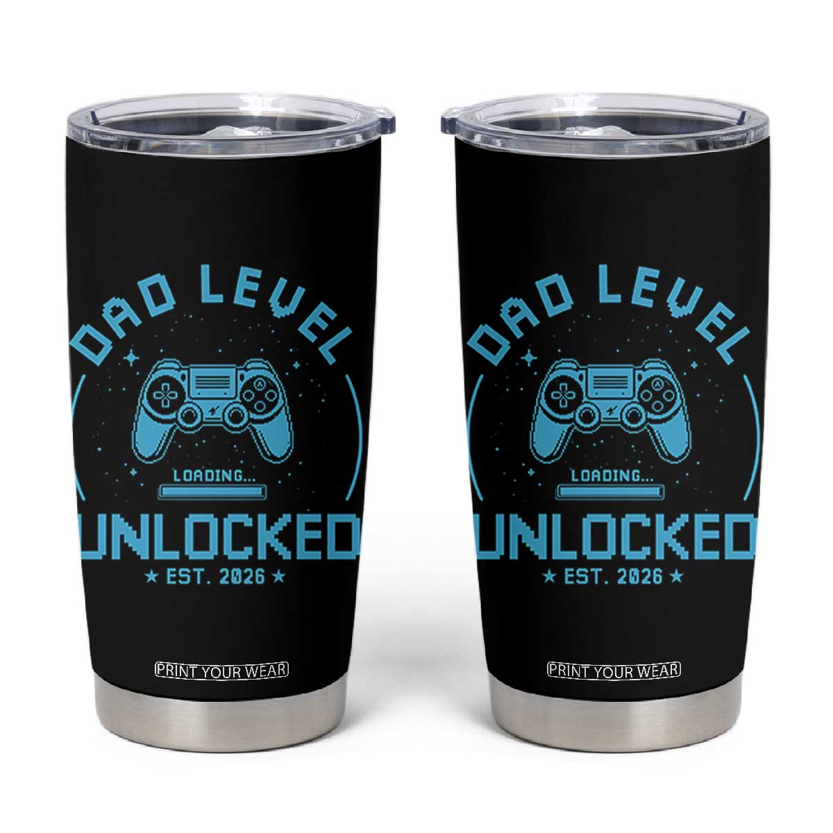 Promoted to Dad 2026 Tumbler Cup New Dad Gifts for First Time Daddy Fathers Day TS10 Black Print Your Wear