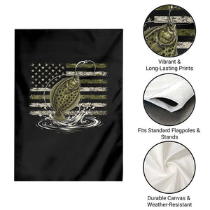 Flounder Fishing Camouflage American Flag Garden Flag Patriotic Flatfish Angler Gift Saltwater Fishing Lovers