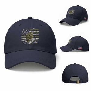 Flounder Fishing Camouflage American Flag Baseball Cap Patriotic Flatfish Angler Gift Saltwater Fishing Lovers