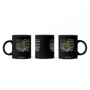 Flounder Fishing Camouflage American Flag Coffee Mug Patriotic Flatfish Angler Gift Saltwater Fishing Lovers