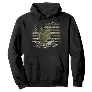 Flounder Fishing Camouflage American Flag Hoodie Patriotic Flatfish Angler Gift Saltwater Fishing Lovers