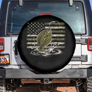 Flounder Fishing Camouflage American Flag Spare Tire Cover Patriotic Flatfish Angler Gift Saltwater Fishing Lovers
