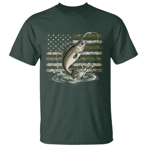 Camouflage American Flag Trout Fishing T Shirt Patriotic Saltwater Angler Gift Sea Fishing Lovers