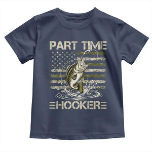 Part Time Hooker Toddler T Shirt Retro Funny Fishing Camouflage Camo US Flag