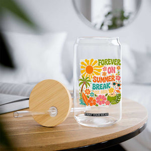 Retired Teacher Gift Glass Can Forever On Summer Break Retirement 2026 Vintage Flower Graphic TS10 Print Your Wear