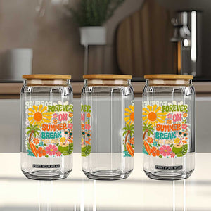 Retired Teacher Gift Glass Can Forever On Summer Break Retirement 2026 Vintage Flower Graphic TS10 Print Your Wear