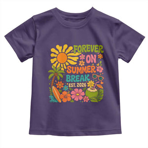 Retired Teacher Gift Toddler T Shirt Forever On Summer Break Retirement 2026 Vintage Flower Graphic TS10 Purple Print Your Wear