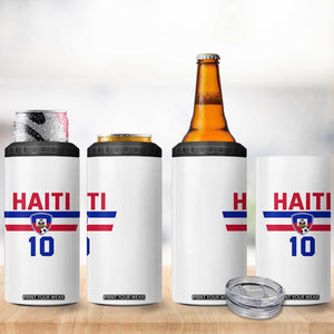Haiti Haitian Flag 4 in 1 Can Cooler Tumbler Proud Haitienne Cheer Country Favorite Spirit Game Caribbean Souvenir