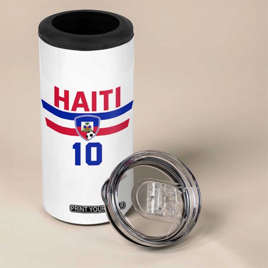 Haiti Haitian Flag 4 in 1 Can Cooler Tumbler Proud Haitienne Cheer Country Favorite Spirit Game Caribbean Souvenir