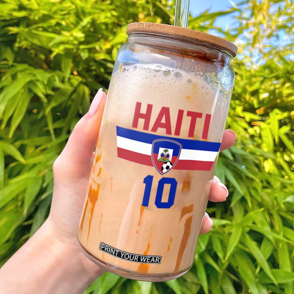 Haiti Haitian Flag Glass Can Proud Haitienne Cheer Country Favorite Spirit Game Caribbean Souvenir