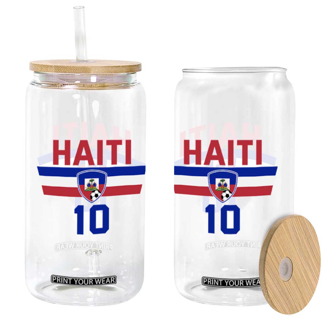Haiti Haitian Flag Glass Can Proud Haitienne Cheer Country Favorite Spirit Game Caribbean Souvenir