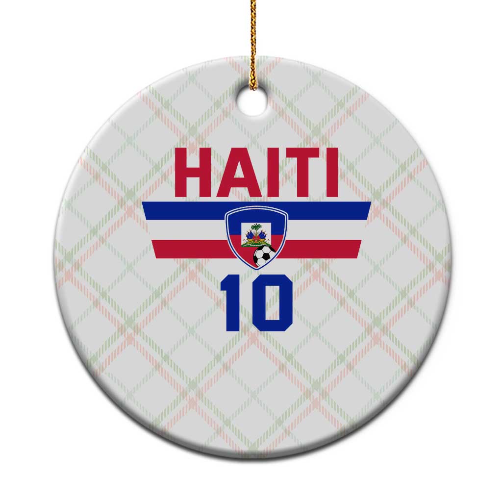 Haiti Haitian Flag Ceramic Ornament Proud Haitienne Cheer Country Favorite Spirit Game Caribbean Souvenir