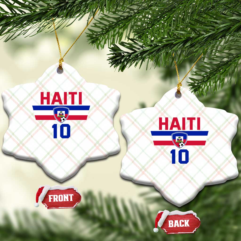 Haiti Haitian Flag Ceramic Ornament Proud Haitienne Cheer Country Favorite Spirit Game Caribbean Souvenir
