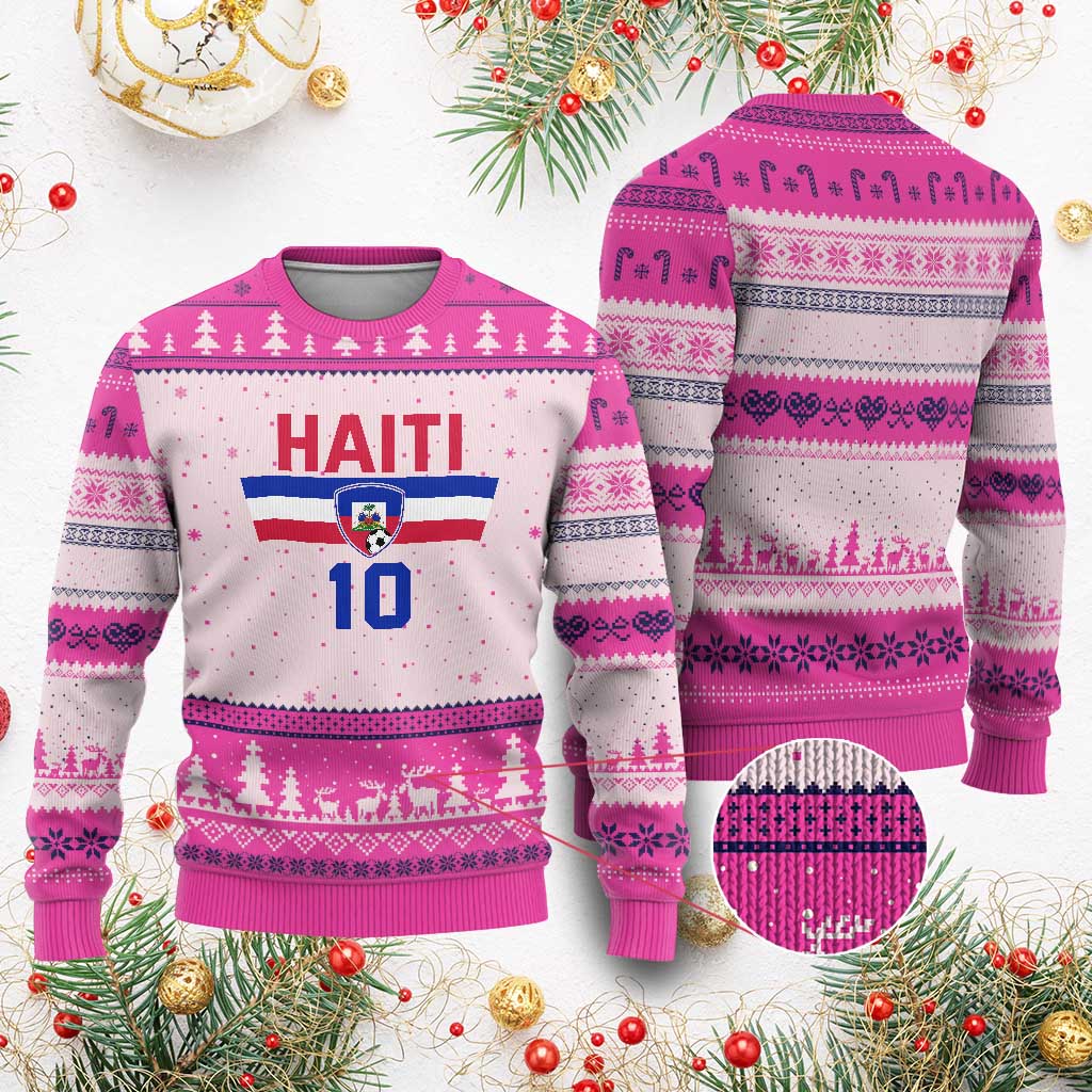 Haiti Haitian Flag Ugly Christmas Sweater Proud Haitienne Cheer Country Favorite Spirit Game Caribbean Souvenir