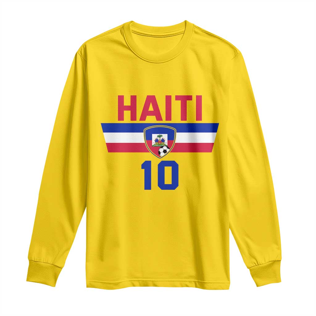Haiti Haitian Flag Long Sleeve Shirt Proud Haitienne Cheer Country Favorite Spirit Game Caribbean Souvenir