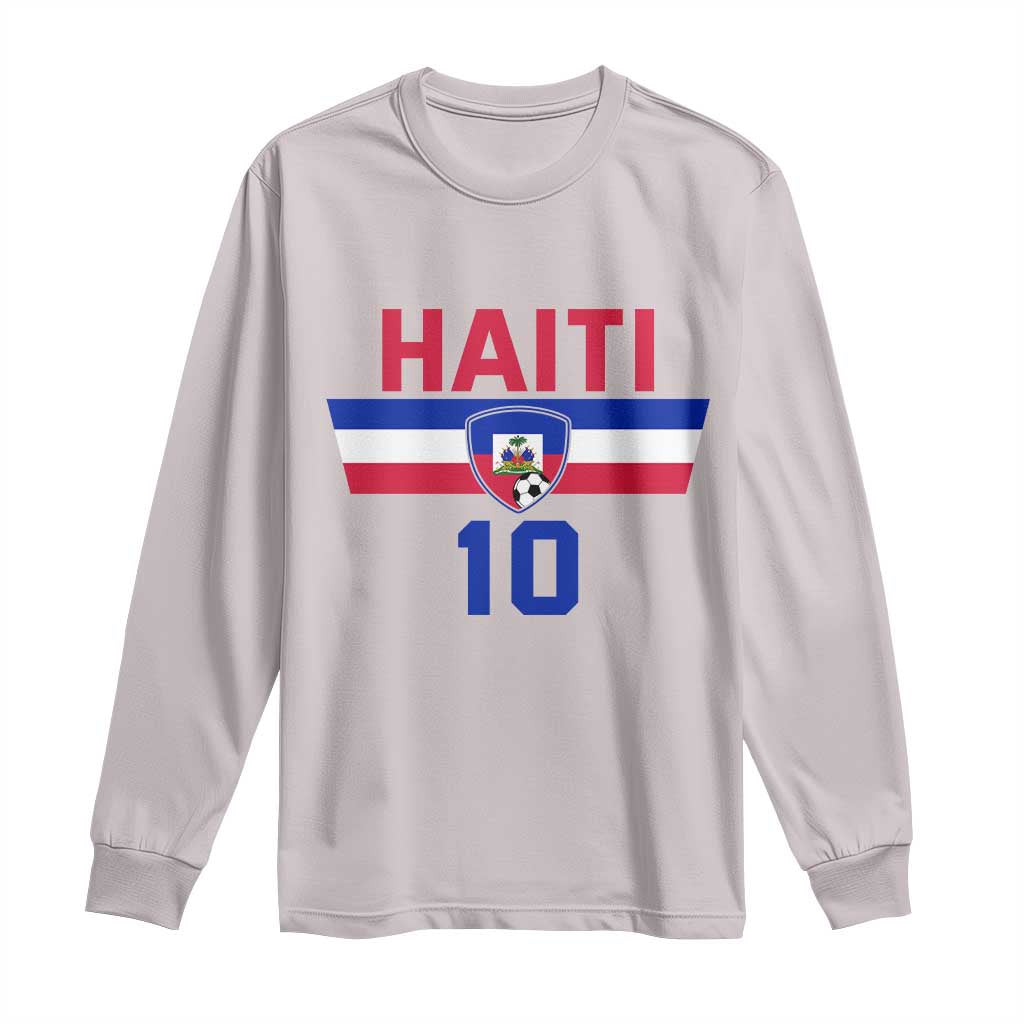 Haiti Haitian Flag Long Sleeve Shirt Proud Haitienne Cheer Country Favorite Spirit Game Caribbean Souvenir