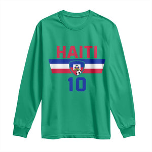 Haiti Haitian Flag Long Sleeve Shirt Proud Haitienne Cheer Country Favorite Spirit Game Caribbean Souvenir