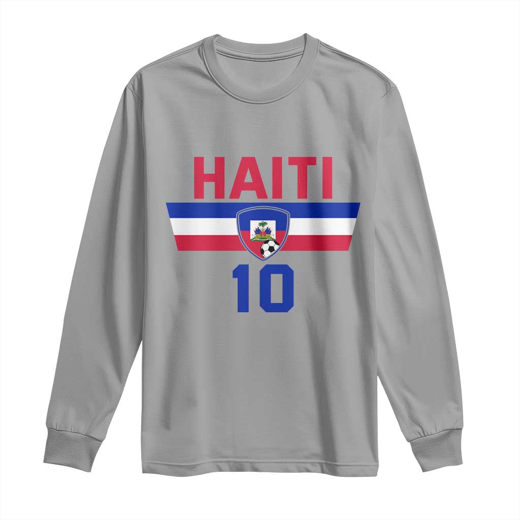 Haiti Haitian Flag Long Sleeve Shirt Proud Haitienne Cheer Country Favorite Spirit Game Caribbean Souvenir