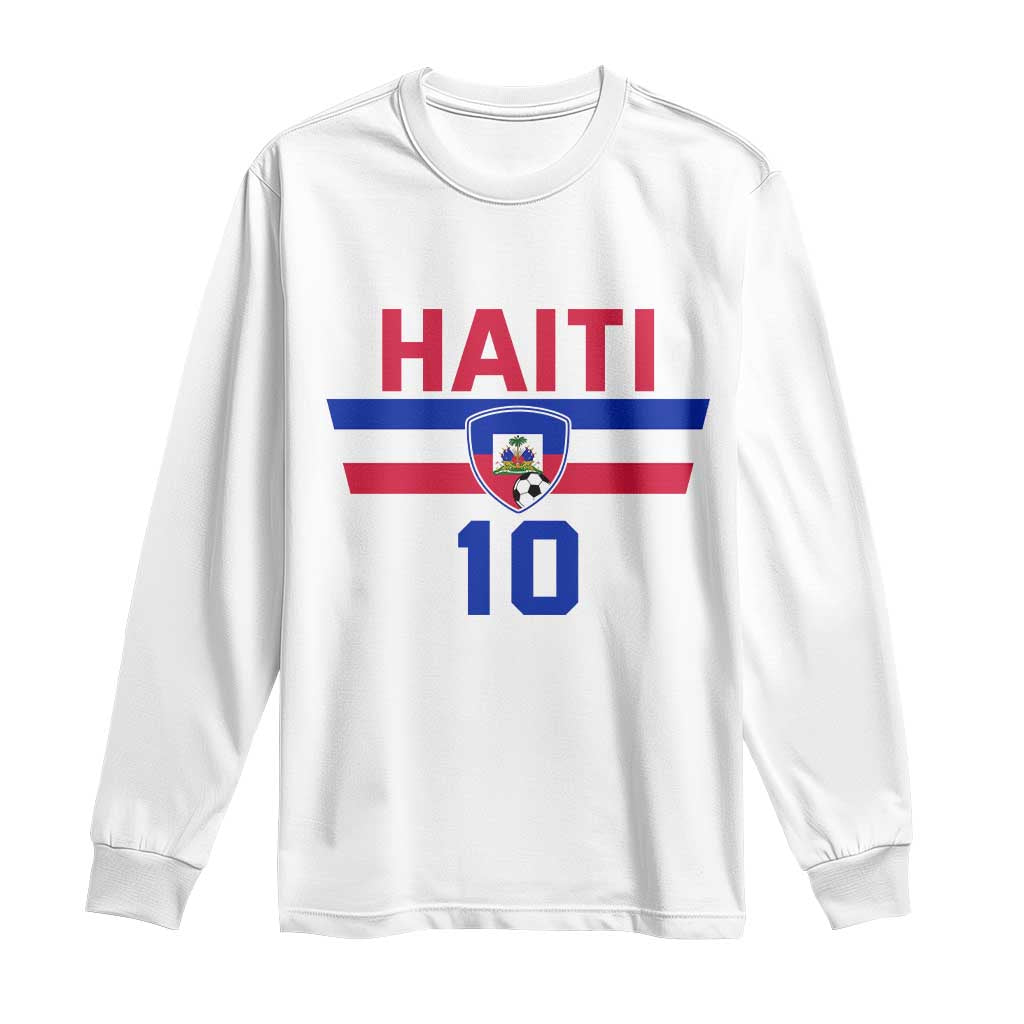 Haiti Haitian Flag Long Sleeve Shirt Proud Haitienne Cheer Country Favorite Spirit Game Caribbean Souvenir