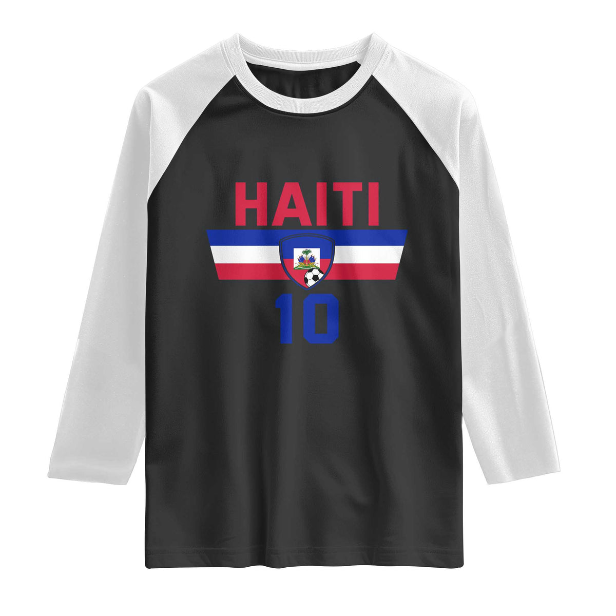 Haiti Haitian Flag Raglan Shirt Proud Haitienne Cheer Country Favorite Spirit Game Caribbean Souvenir
