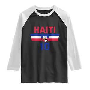 Haiti Haitian Flag Raglan Shirt Proud Haitienne Cheer Country Favorite Spirit Game Caribbean Souvenir