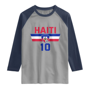Haiti Haitian Flag Raglan Shirt Proud Haitienne Cheer Country Favorite Spirit Game Caribbean Souvenir