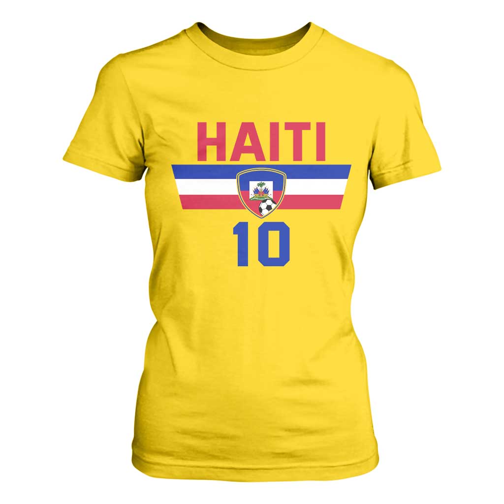 Haiti Haitian Flag T Shirt For Women Proud Haitienne Cheer Country Favorite Spirit Game Caribbean Souvenir