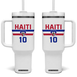 Haiti Haitian Flag Tumbler With Handle Proud Haitienne Cheer Country Favorite Spirit Game Caribbean Souvenir