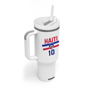 Haiti Haitian Flag Tumbler With Handle Proud Haitienne Cheer Country Favorite Spirit Game Caribbean Souvenir