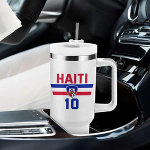 Haiti Haitian Flag Tumbler With Handle Proud Haitienne Cheer Country Favorite Spirit Game Caribbean Souvenir