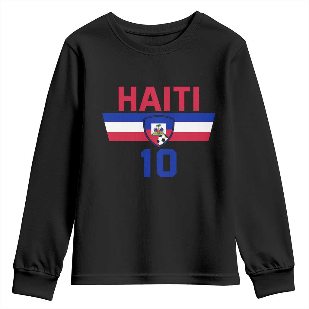 Haiti Haitian Flag Youth Sweatshirt Proud Haitienne Cheer Country Favorite Spirit Game Caribbean Souvenir