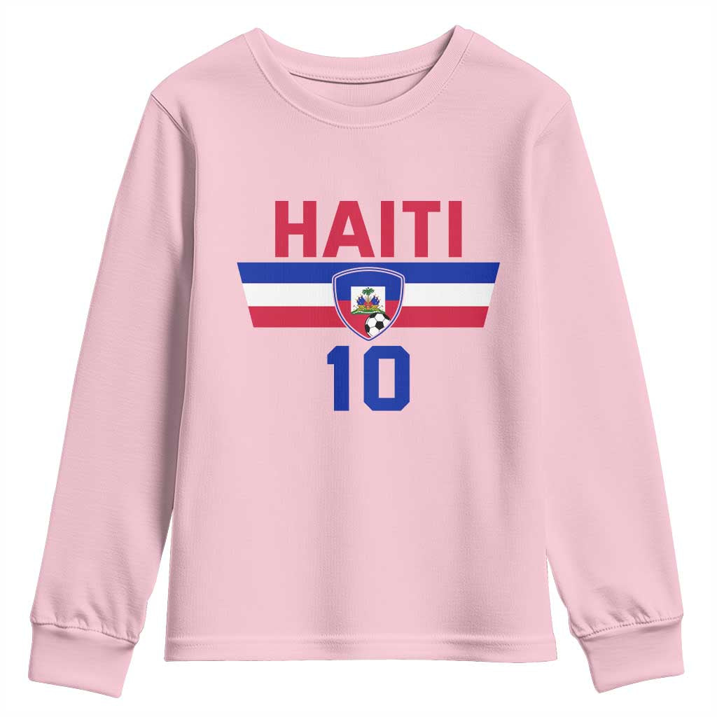 Haiti Haitian Flag Youth Sweatshirt Proud Haitienne Cheer Country Favorite Spirit Game Caribbean Souvenir