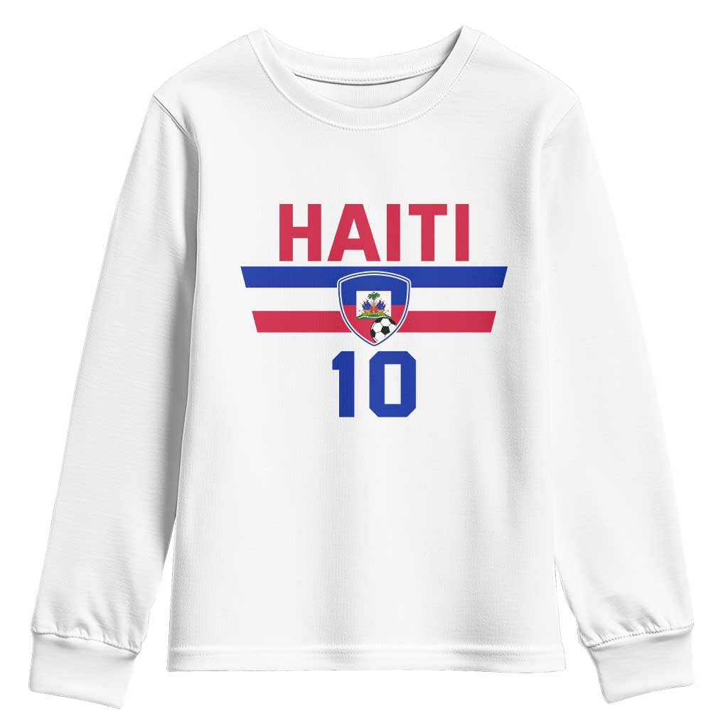 Haiti Haitian Flag Youth Sweatshirt Proud Haitienne Cheer Country Favorite Spirit Game Caribbean Souvenir TS10 White Print Your Wear