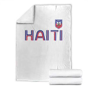 Haiti Flag Crest Throw Blanket Haitian Pride National Heritage Patriotic Graphic