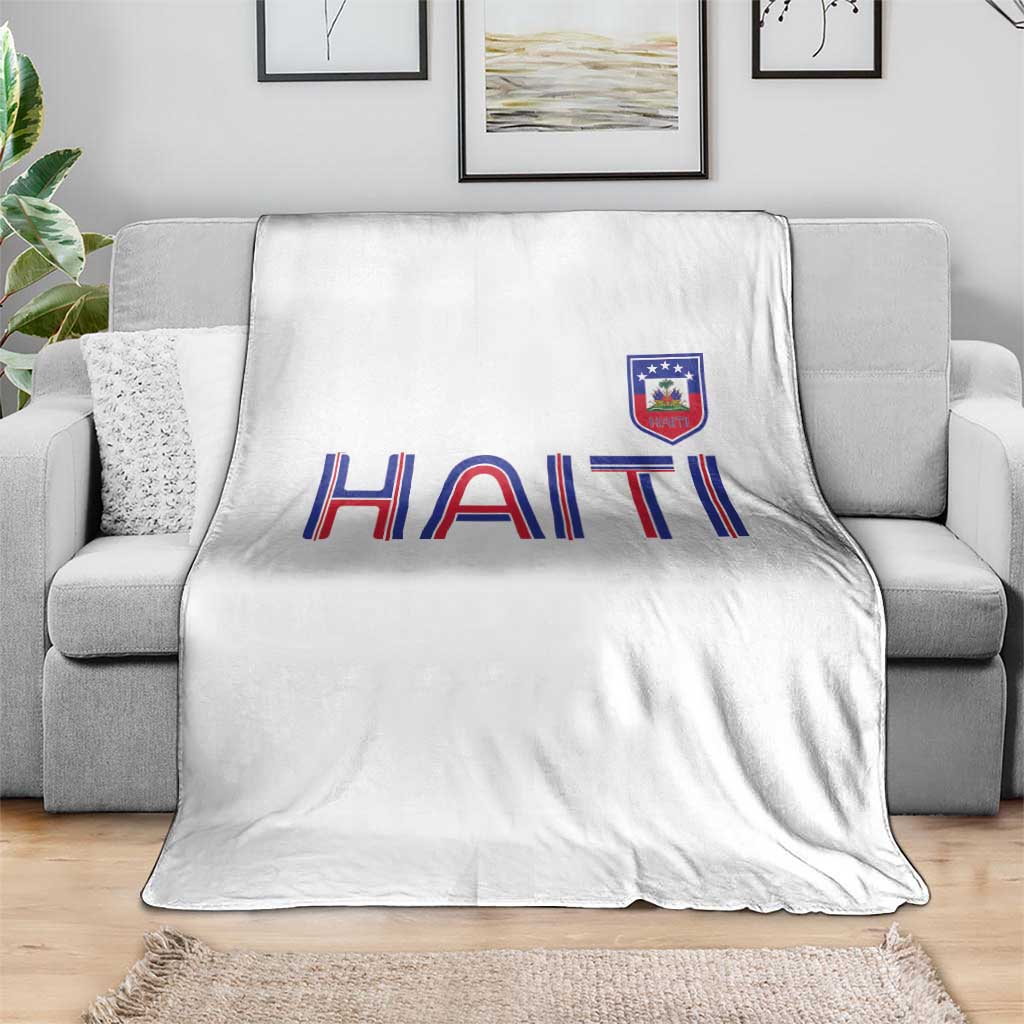 Haiti Flag Crest Throw Blanket Haitian Pride National Heritage Patriotic Graphic