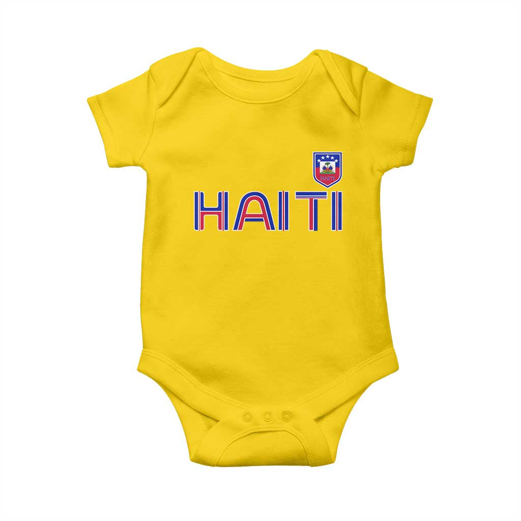 Haiti Flag Crest Baby Onesie Haitian Pride National Heritage Patriotic Graphic
