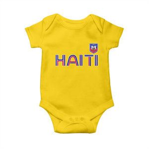 Haiti Flag Crest Baby Onesie Haitian Pride National Heritage Patriotic Graphic