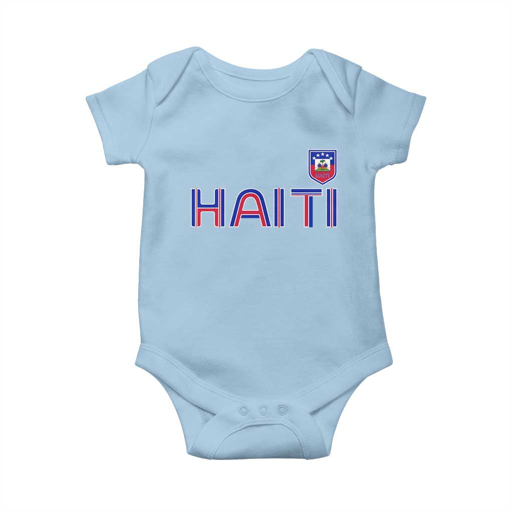 Haiti Flag Crest Baby Onesie Haitian Pride National Heritage Patriotic Graphic