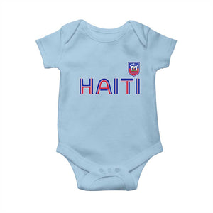 Haiti Flag Crest Baby Onesie Haitian Pride National Heritage Patriotic Graphic