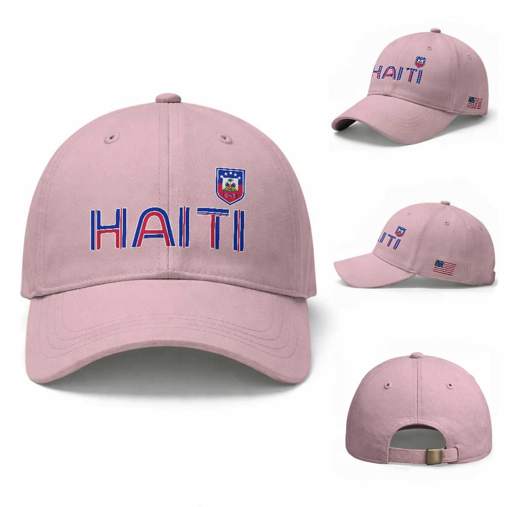 Haiti Flag Crest Baseball Cap Haitian Pride National Heritage Patriotic Graphic