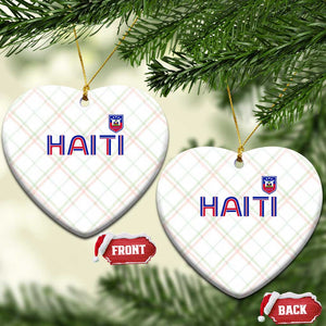 Haiti Flag Crest Ceramic Ornament Haitian Pride National Heritage Patriotic Graphic
