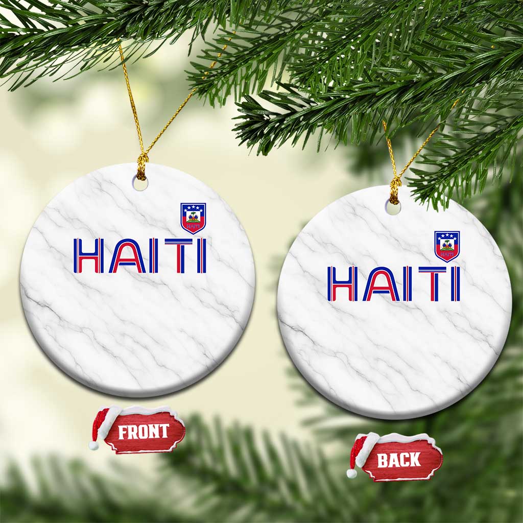Haiti Flag Crest Ceramic Ornament Haitian Pride National Heritage Patriotic Graphic