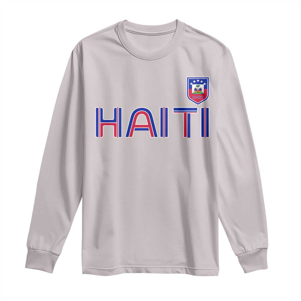 Haiti Flag Crest Long Sleeve Shirt Haitian Pride National Heritage Patriotic Graphic
