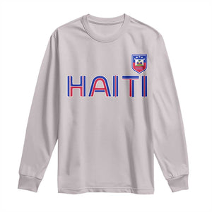 Haiti Flag Crest Long Sleeve Shirt Haitian Pride National Heritage Patriotic Graphic