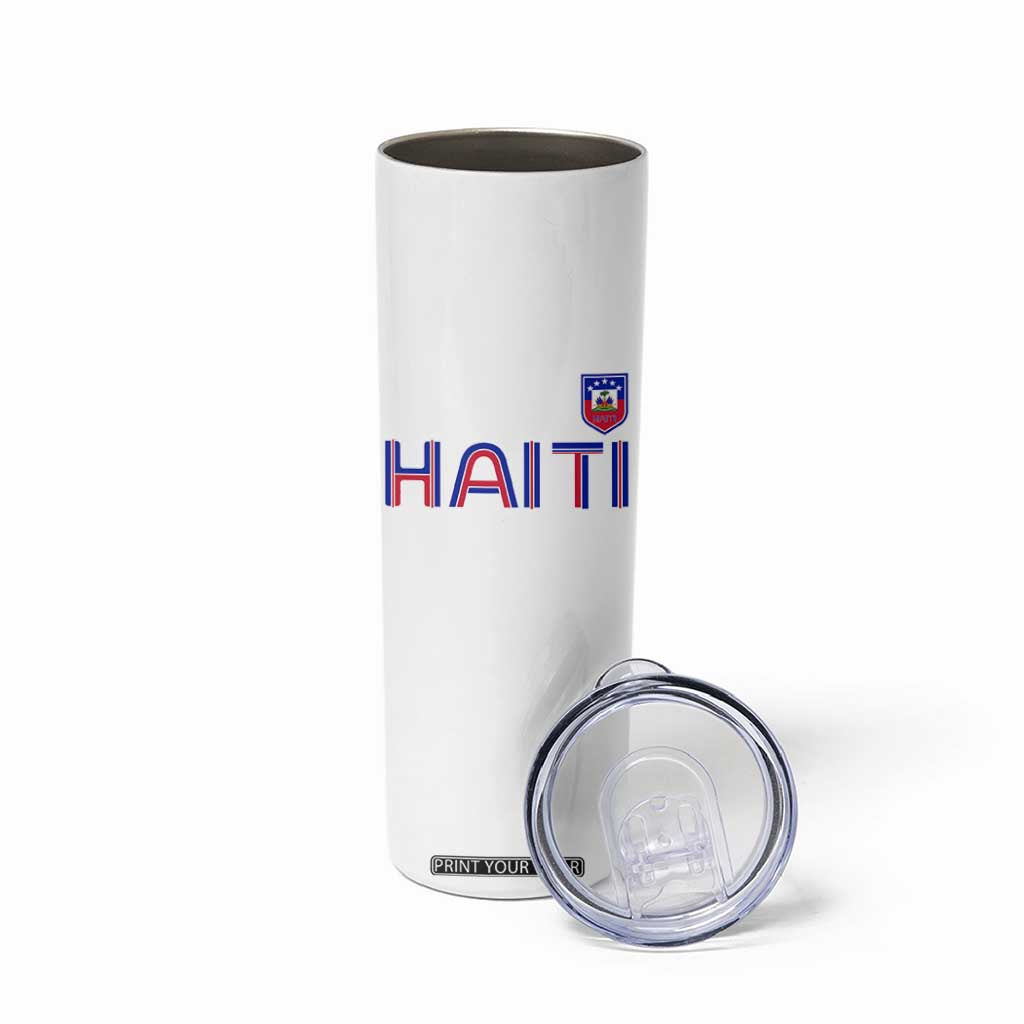 Haiti Flag Crest Skinny Tumbler Haitian Pride National Heritage Patriotic Graphic