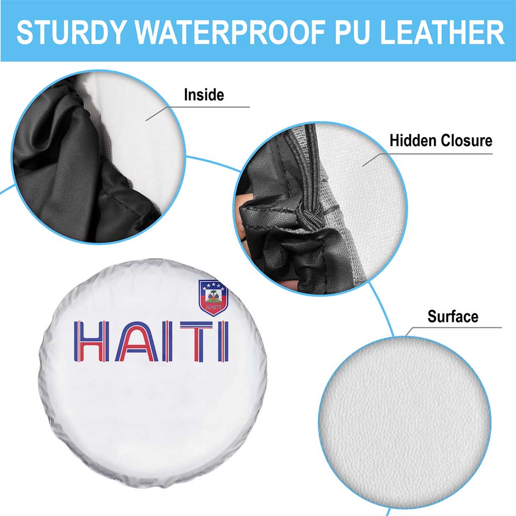 Haiti Flag Crest Spare Tire Cover Haitian Pride National Heritage Patriotic Graphic